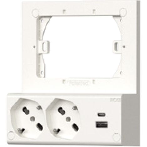 Multipresa incasso 2 prese usb schuko rosi - rs94136