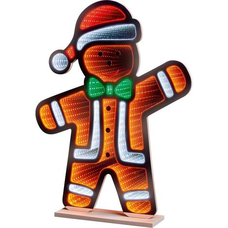 Premier Gingerbread Man Infinity Christmas Decoration Light - 60cm