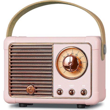 Enceinte Bluetooth rétro portable avec radio FM, compatible USB/carte TF/AUX (1/4)