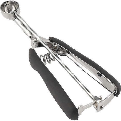 Cuillère à biscuits extra-petite (1 cuillère à café), mini-cuillère à glace professionnelle en acier inoxydable (25 mm), cuillère parisienne à poignées souples, gâchette à dégagement rapide (1/5)