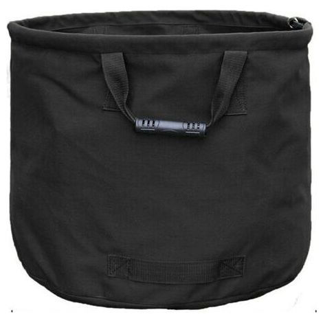 FENOPLASTICASac de jardinage extra robuste 125L avec poignée, sac de rangement en toile noire (H 45 cm, P 55 cm) (1/4)