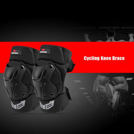 WOSAWE 1 Paar Radfahren Kniebandage Fahrrad MTB Fahrrad Motorrad Reiten Kniestütze Schutzpolster Schutz Outdoor Sports Radfahren Knieschützer Gear,Stil 1 - Kniestütze (1/5)