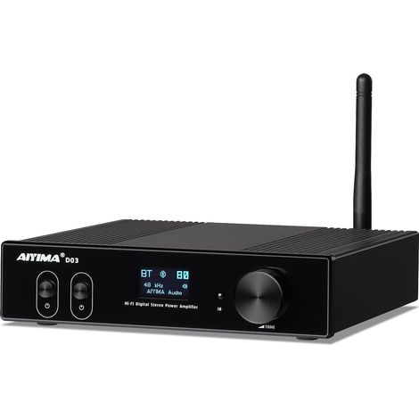 Bluetooth 5.2 150W x 2 Stereo HiFi 2.1 CH Digital Sound Amplificador 24bit/192kHz Class D Power Amplifier USB DAC Coaxial Optical OLED APTX SUBWOOFER (1/5)