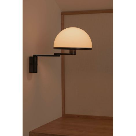 DOME Wandleuchte mit schwenkbarem Arm schwarz