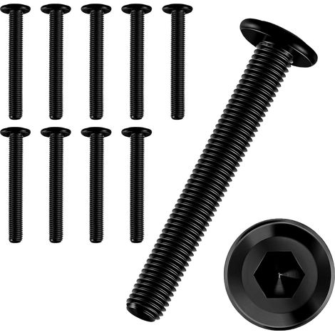 10 Pièces Vis M5 X 40,Vis m5,Boulon m5,Boulons,Acier Inoxydable A2 V2A,Six Pans Creux,Entièrement Fileté,Noir(M5 X 40) (1/5)