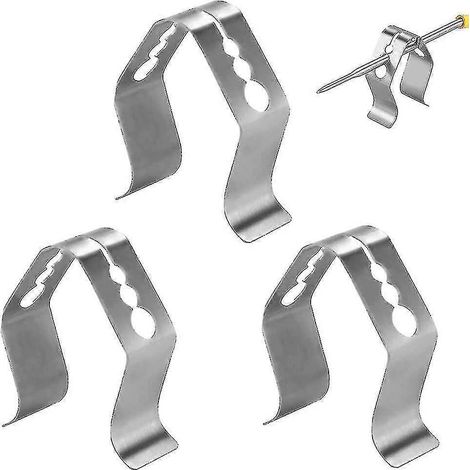 Lot de 3 pinces pour sonde de température, thermomètres à viande, pinces pour barbecue, support pour sonde de thermomètre de barbecue (1/4)