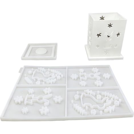 Moule en résine de silicone pour bougeoir, moule de chandelier décoratif, moules en résine de lapins de Pâques pour moulage époxy, décorations d ' intérieur, bougeoir en silicone (1/5)