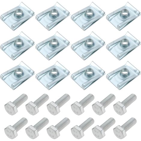 12 Sets Roof Bar Fixing Clips Compatible with MK2 2001-2014 Compatible with A 2001-2014 Silver (1/5)