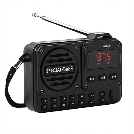 Numérique Radio Bluetooth Compatible 5.0 Radio FM Récepteur avec Écran LED Clé USB Carte TF MP3 Play Haut-parleur A (1/5)