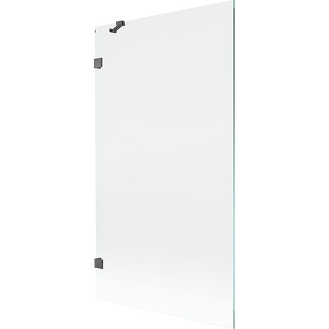 Mexen Lunar paratia doccia ad un'anta 100 x 150 cm, trasparente, grigio canna di fucile spazzolato - 897-100-000-66-00 (1/5)