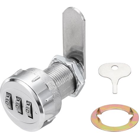 Serrure À Combinaison Pour Armoire 1 Pouce 3 Chiffres Argenté (1/5)