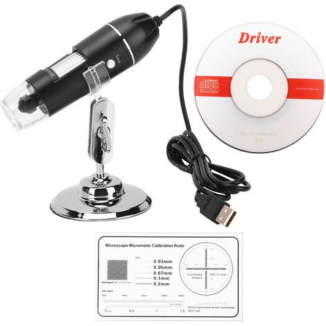 Microscope USB sans fil portable avec 8 LED pour inspection à domicile (1/5)