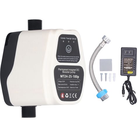Pompe de surpression 100W 24V 25L automatique intelligente silencieuse, détection de pression d'eau, prise US 100-240V (1/5)