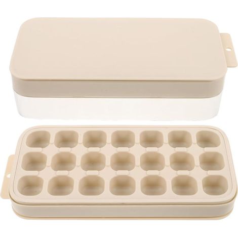 Générique Bac à Glaçons en Silicone avec Couvercle, 21 Compartiments, (1/5)