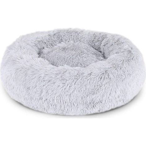 Panier rond pour chien coussin pour chat panier donut Ø 50 cm (M) Gris clair (1/5)