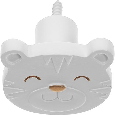 Patère murale rotative motif tigre pour manteaux et serviettes, fixation porte ou mur, coloris or, (1/5)