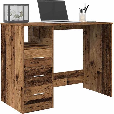 Schreibtisch Altholz-Optik 102x76x50 cm Holzwerkstoff vidaXL290657 (1/5)