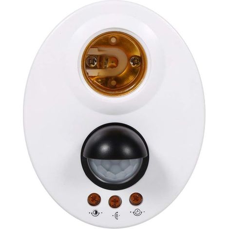 Support de Lampe E27 110-250VAutomatique IR Capteur Infrarouge Lumière Socle Base Lampe Titulaire Corps Humain Induction Interrupteur (1/5)