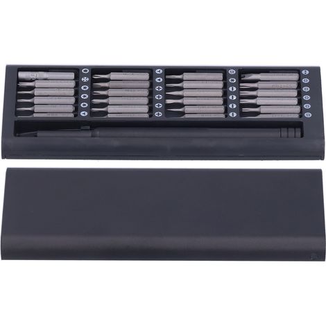 Tournevis Multifonction 25 en 1 avec Boîte de Rangement - Kit de Bits de Réparation Polyvalent