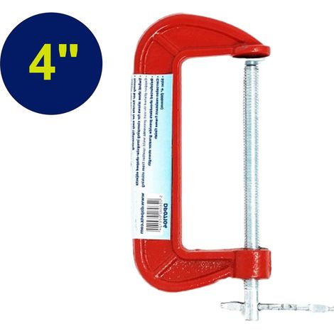 Dapetz ® G-Clamp 4" 100mm Cast Iron Frame Heavy Duty Clamp Professional Strong Corrosion Resistant DIY Tool for Metal Building Woodworking Carpentry Blue (1/5)