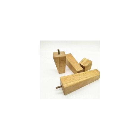 4-teiliges Möbelbein-Set, gerade 5 cm Holzmöbelbeine, Couchtischbeine, inklusive Schrauben, Antirutschmatte und Montageplatte für Sofa, Bett, Tisch, Sessel, Nachttisch, Schrank - Crezuo