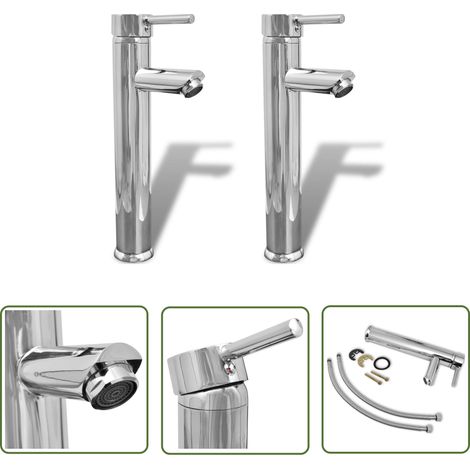 INLIFE Mitigeurs de salle de bain 2 pcs Chrome (1/5)