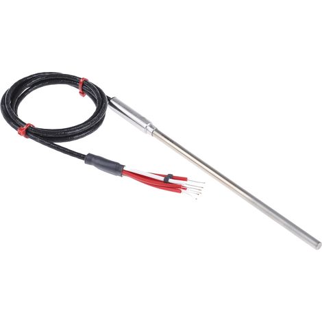 Capteur RTD PT100 RS PRO, Ø 6mm, L.150mm + 1m, +500°C max, Câble ( Prix pour 1 ) (1/3)