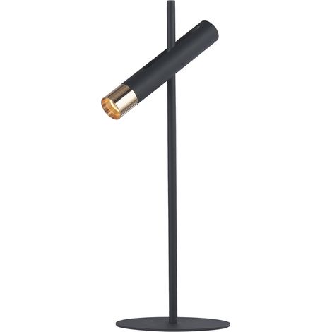 Lampada Da Scrivania Industrial-Nordico Cilindro Acciaio Nero Oro Led 4W 3000K (1/5)