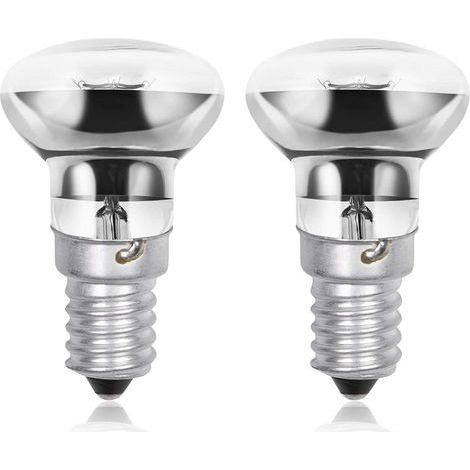 R39 E14 40 W Lavalampe, kleine Edison-Schraube, SES-Spot-Reflektor-Lavabirnen, warmweiße 2800 K, energiesparende R39-Glühbirnen, dimmbar (2 Stück) (1/5)