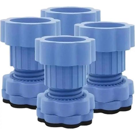 (1 x 4 pièces) 4 patins universels réglables en hauteur pour machine à laver, pieds anti-vibrations et antidérapants pour base de réfrigérateur. (1/5)