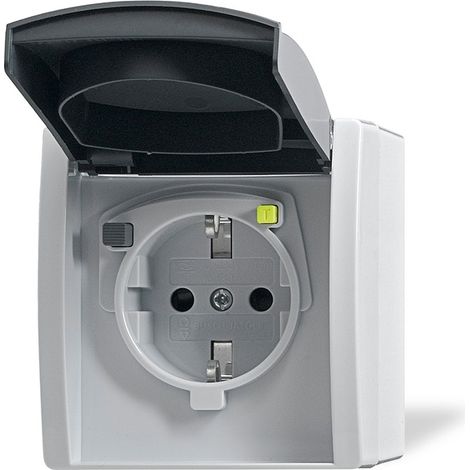 Busch-Jaeger FI-SCHUKOMAT Einsatz grau AP IP44 3120 EWB-53 (1/2)