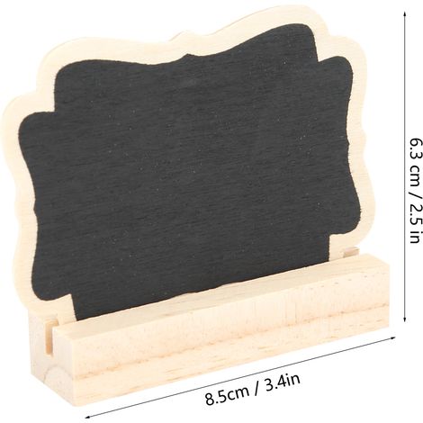 Panneaux Message Mini Tableau Bois 20 Sets Décoration Plante Table Bureau Mariage Noir Écriture Facile Effaçable 8.5x6.3cm (1/5)