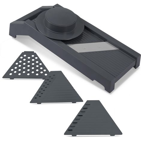 Mandoline Multi-lames, Trancheuse de Légumes, Hachoir à Fromage et Râpe, 4 Lames Interchangeables, Protège-doigts, Base Antidérapante (1/5)