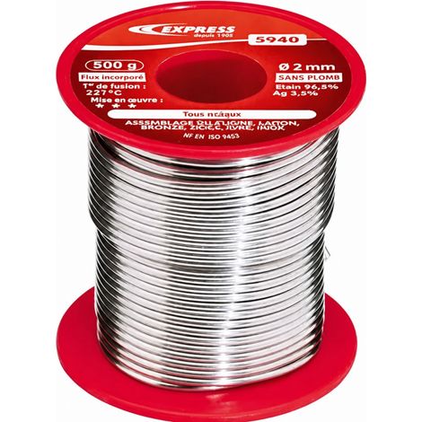 Spule 500 g Lötzinn 96.5%, Silber 3.5%2 mm