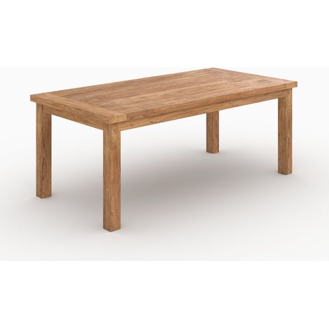 Mesa rectangular de teca reciclada 200 cm para 8 personas - Mémo (1/4)