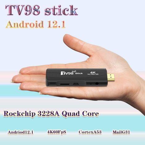 pezzo TV98 TV Stick, 2025 Smart TV Box, Streaming Stick 4K, RAM 2 GB ROM 16 GB Dual WiFi 2.4G/5.8G 4K HDR HD Streaming Media Player (1/4)