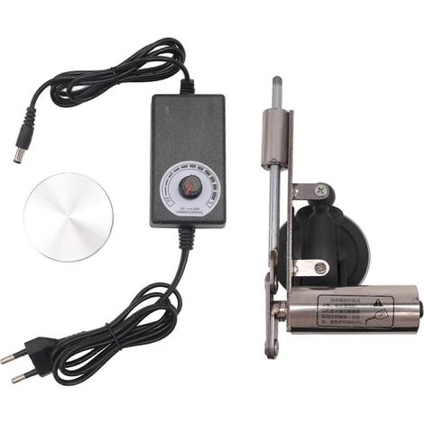 Actionneur linéaire télescopique avec plaque de 60 mm, course de 45 mm, moteur à courant continu à mouvement alternatif et à vitesse variable, prise UE. (1/5)