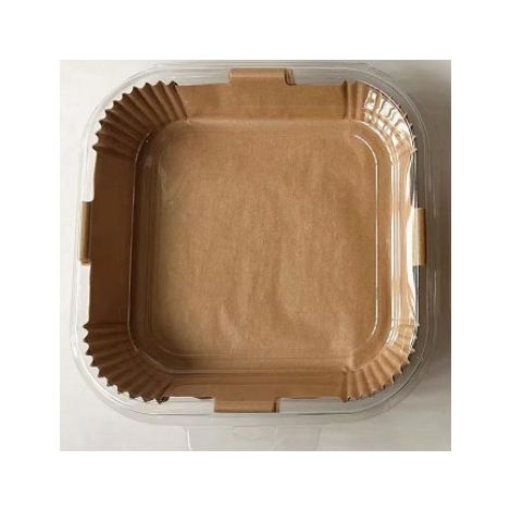 Lot 100 feuilles papier cuisson carré 20 cm friteuse à air, antiadhésif jetable universel, papier sulfurisé résistant huile chaleur (1/5)