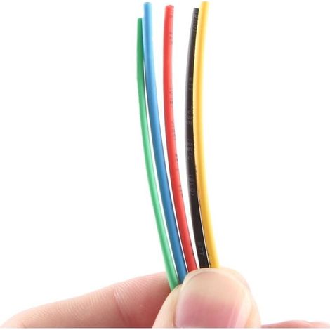 55M / Kit thermoretractable pour tuyau 11 tailles Colore Gaine de tube Fil Cable 6 couleurs (1/4)