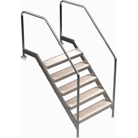 Eichenwald Pooltreppe Modell 13 Treppe Stufenbreite 650mm Beckentiefe 1840mm 8 Stufen (1/3)