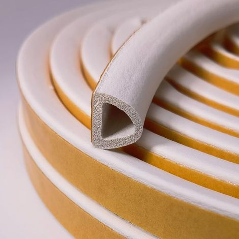 1 Rouleau Joint D'étanchéité Mousse Epdm Autocollant Anti-bruit Pour Porte Fenêtre Blanc 6m (1/5)
