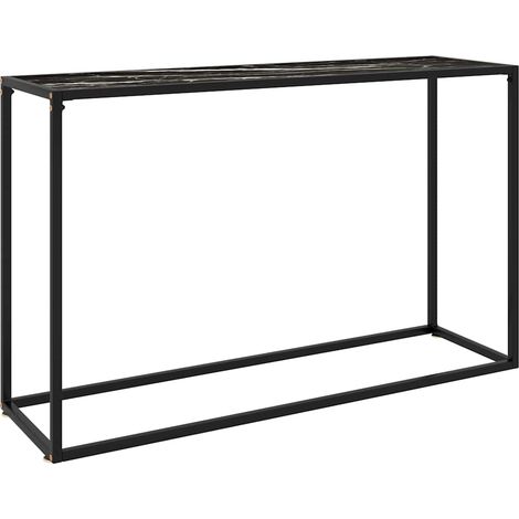 vidaXL Table console Noir 120x35x75 cm Verre trempé (1/5)