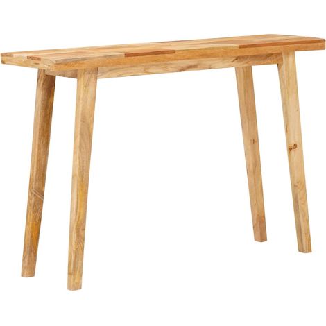 Table à dîner Naturel 100 x 35 x 75 cm Bois de mangue massif (1/5)