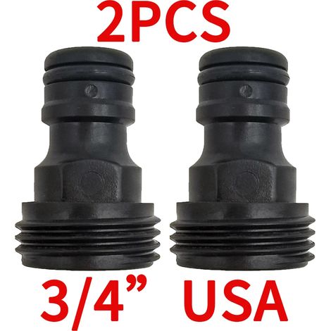 (d-USA-2pcs-3/4'') Raccord rapide EURO USA 3/4 pouce mâle fileté pour tuyau d'arrosage, système d'irrigation goutte à goutte (1/5)