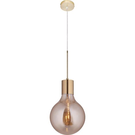 Lampadario a Sospensione Lumineca Laugo 30x50 cm Ambra