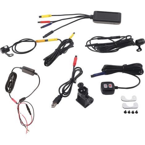 Caméra Moto 1080P DVR Avant Arrière Double Objectif Enregistreur de Route Intégré G-Sensor Enregistrement en Boucle (1/5)