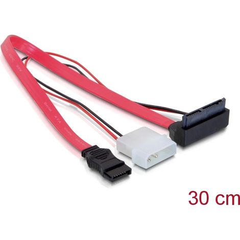 Delock cable micro sata female  2pin power 5v/3,3v + sata up angled