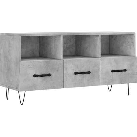 Mobile TV multimediale scaffale per televisione televisione buffet sala da pranzo soggiorno camera da letto 102 x 36 x 50 cm derivati del legno grigio 020025600