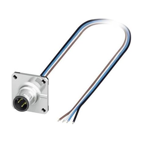 Câble d'actionneur Phoenix Contact 4 conducteurs , M12 Mâle pré-câblé, 500mm ( Prix pour 1 ) (1/2)