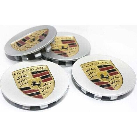75MM 4-pack Porsche Silver Centre Cap (Single)..DEBUNS (1/2)